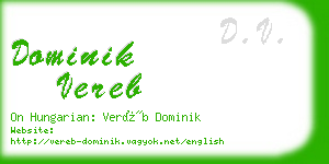dominik vereb business card